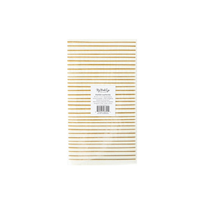 Gold Stripe Dinner Napkin