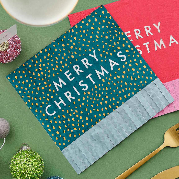 Merry Christmas Paper Party Napkins