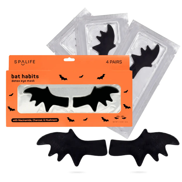 Halloween Bat Habits Detox Undereye Masks - 4 pairs