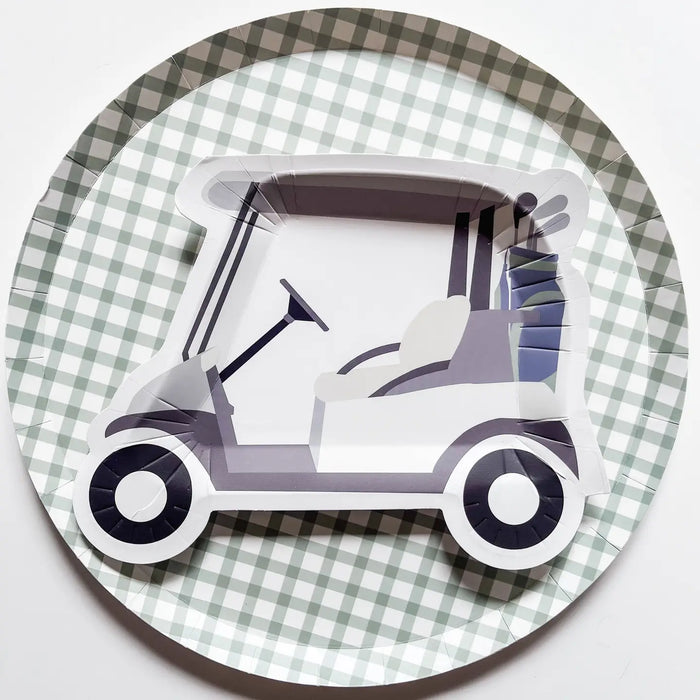 Premium Gingham Green Plate