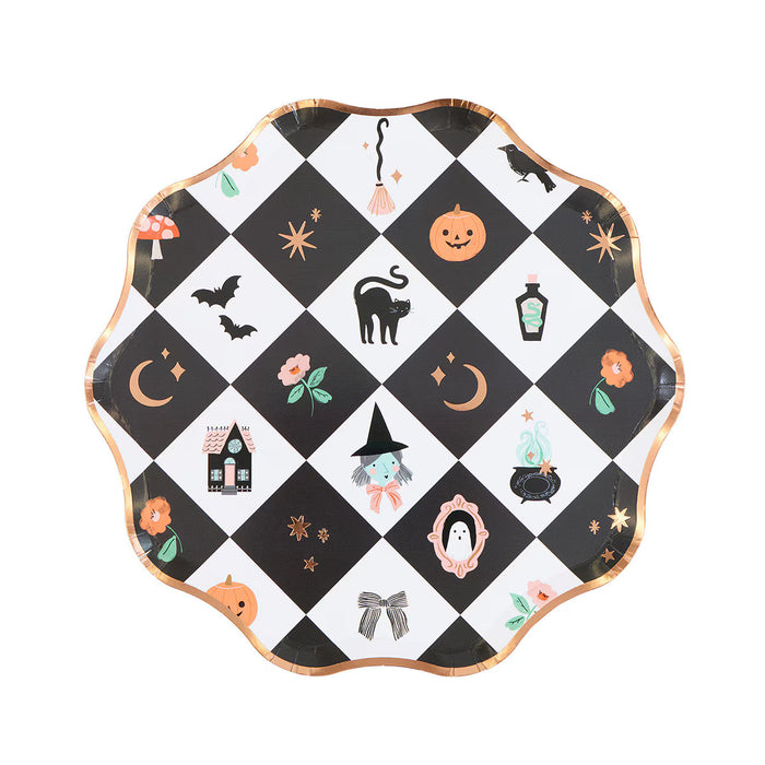 Patchwork Halloween Side Plates