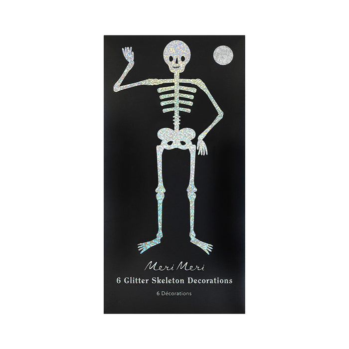 Glitter Jointed Skeleton Decorations