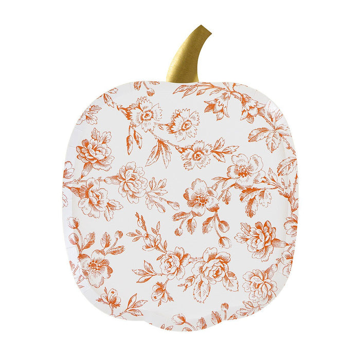 Toile Pumpkin Plates