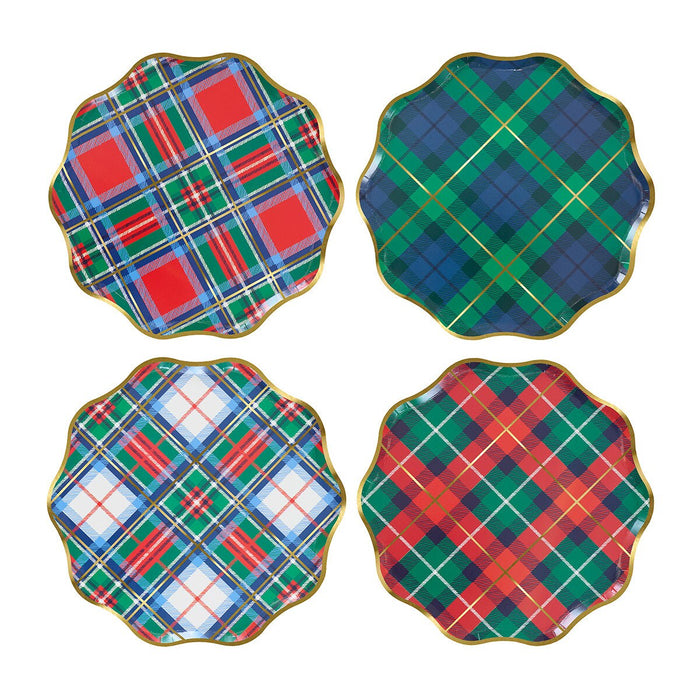 Plaid Mix Side Plates