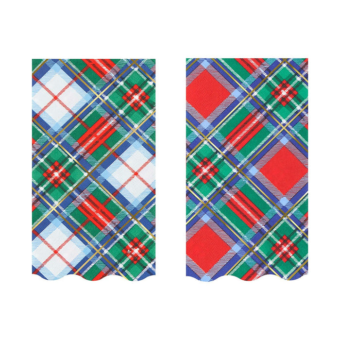 Plaid Mix Guest Towels