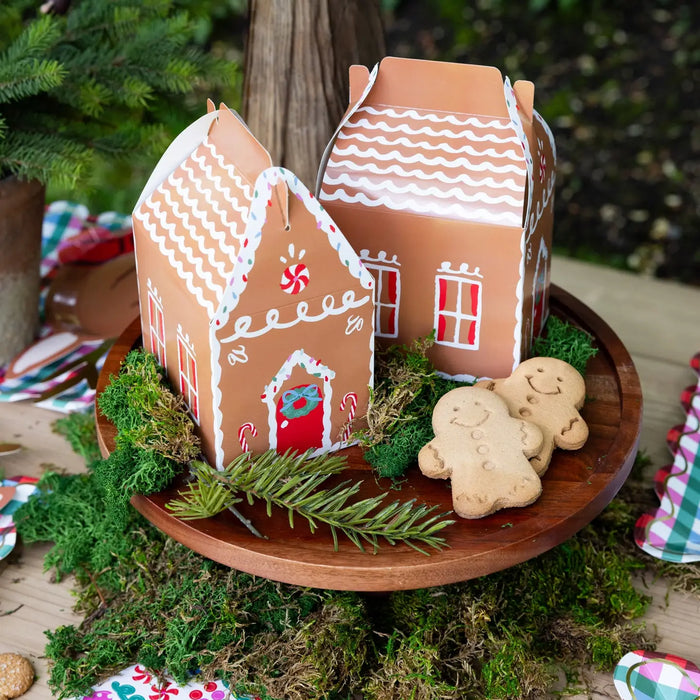 Gingerbread House Treat Boxes with Stickers