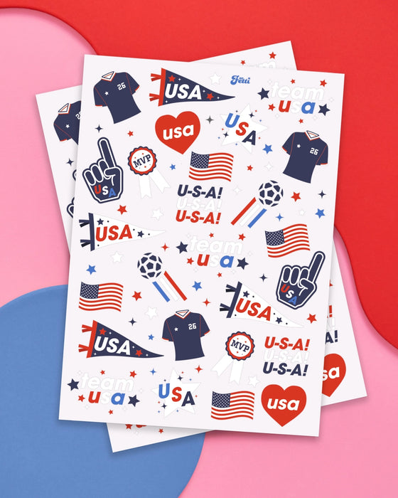 World Cup USA Soccer Temporary Tattoos