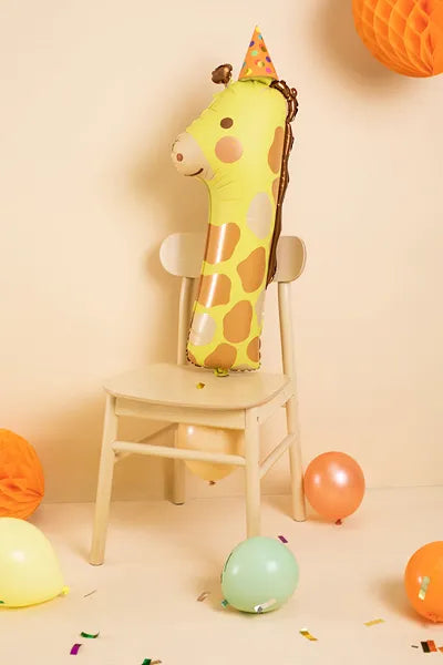 1 Shaped Giraffe Foil Balloon