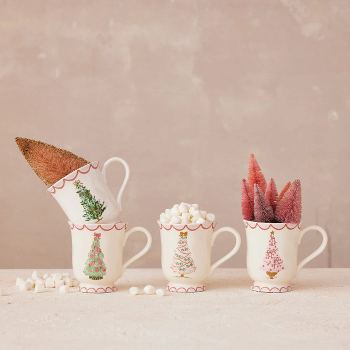 Stoneware Mug with Christmas Tree