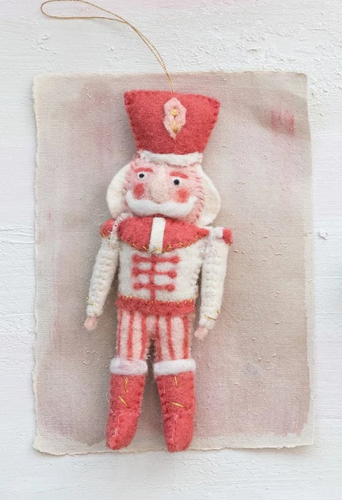 Handmade Wool Felt Nutcracker Ornament