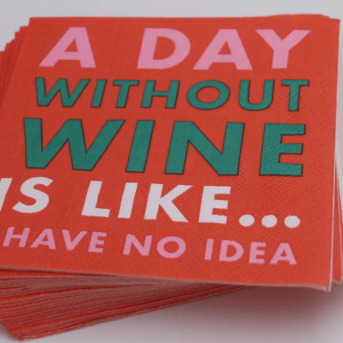 A Day Without Wine Beverage Napkins