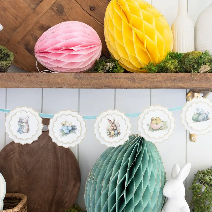 Vintage Glitter Easter Honeycomb Eggs