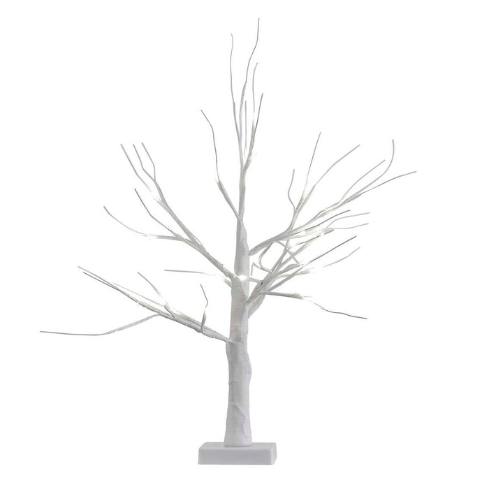 White Twig Tree with Lights