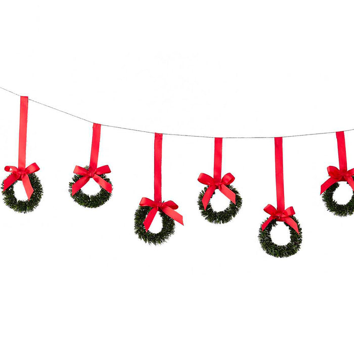 Hanging Christmas Wreath Bunting Decoration