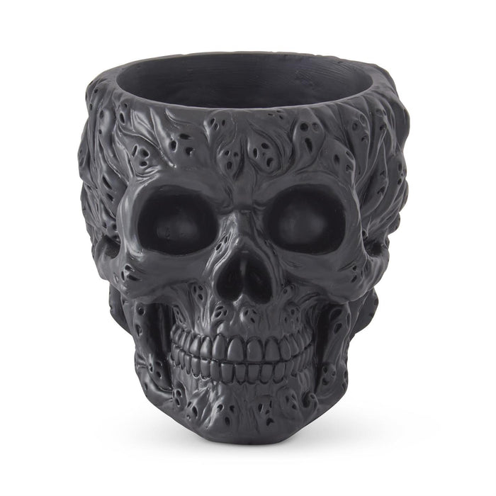Handcrafted Black Resin Ghost Face