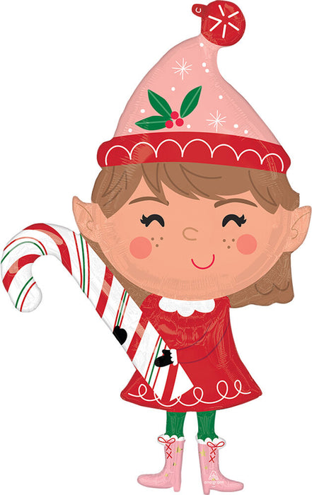 Merry Christmas Elf Foil Balloon