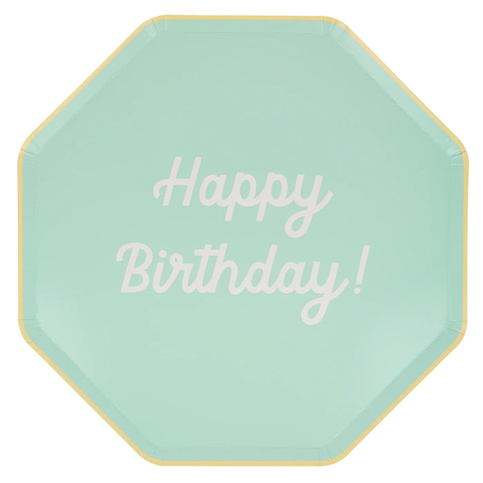 Mixed Happy Birthday Dinner Plates