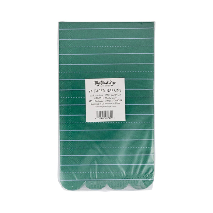 Green Ruled Paper Dinner Napkin