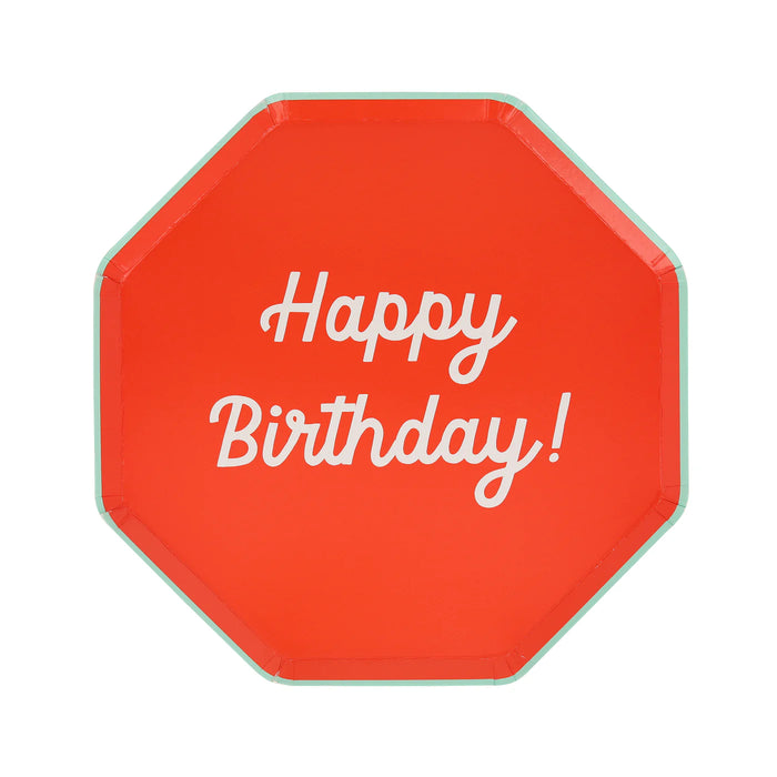 Mixed Happy Birthday Side Plates