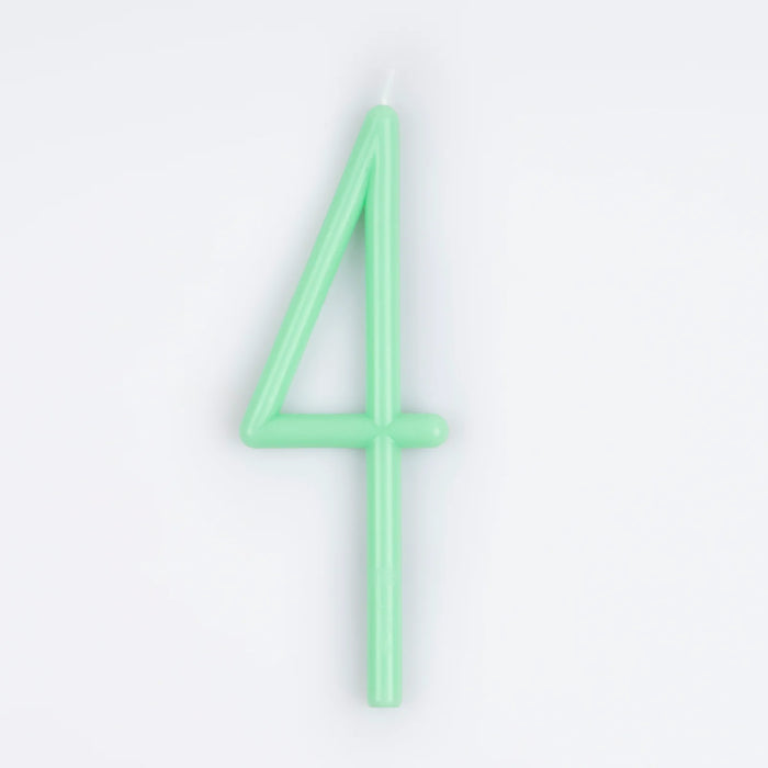 Slim Number 4 Candle