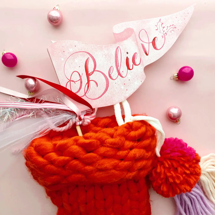 Believe Christmas Party Pennant