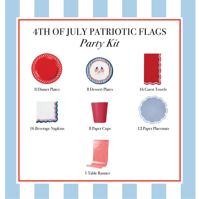 4th of July Patriotic Flags Party Kit