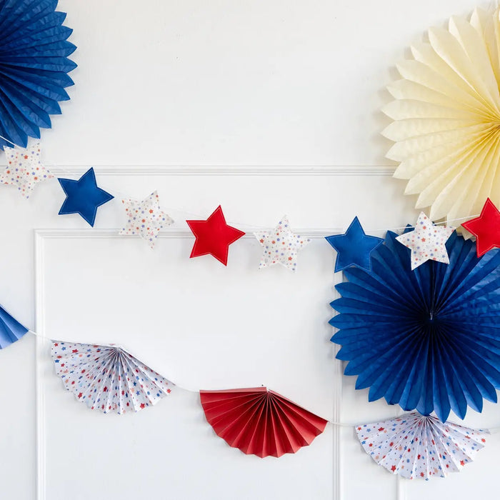 Bunting Paper Fan Banner