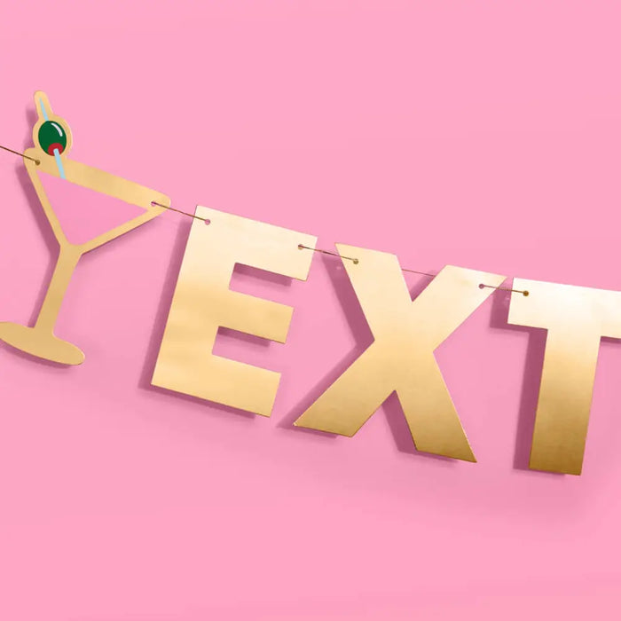 Extra Dirty Martini Gold Foil Banner