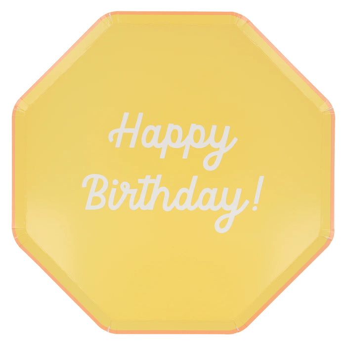 Mixed Happy Birthday Dinner Plates