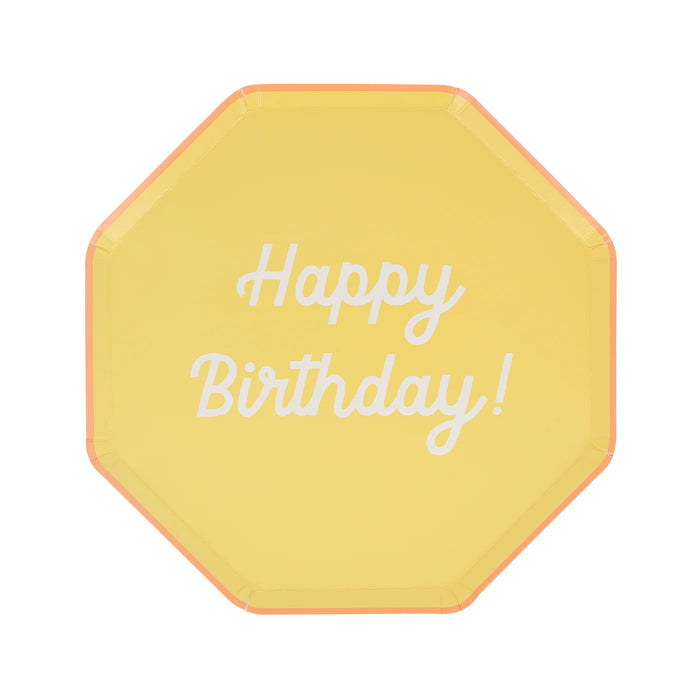 Mixed Happy Birthday Side Plates
