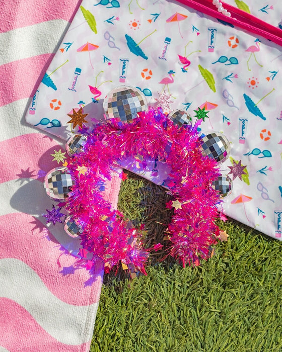 Pink Disco Ball Party Novelty Headband