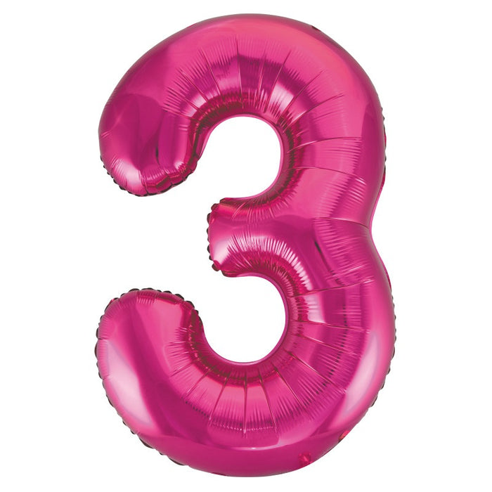 Number 3 - 34" Foil Balloon