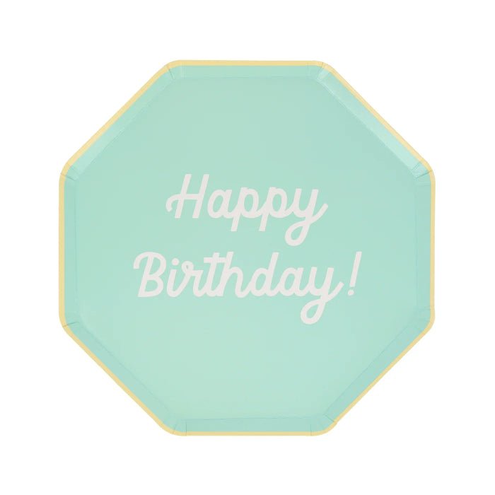 Mixed Happy Birthday Side Plates