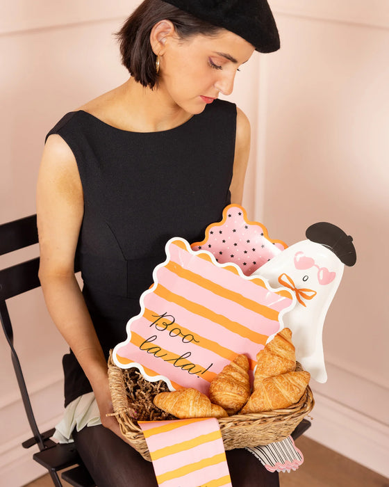 Boo La La Ghost Shaped Paper Plate