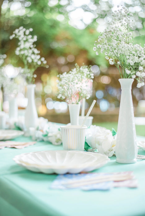 Eco-Friendly Mint Disposable Pastel Paper Party Tablecloth