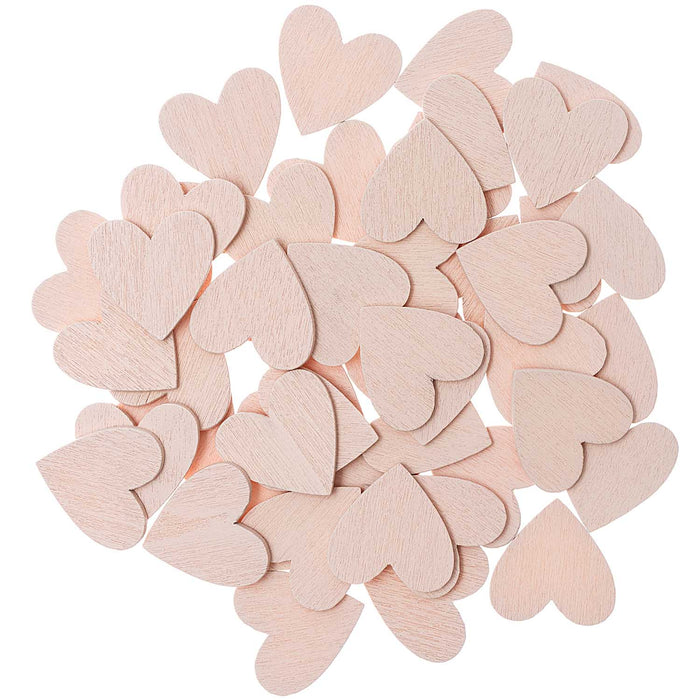 Powder Pink Wooden Heart Confetti