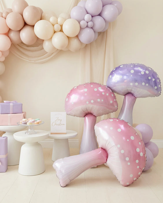 Pastel Mushroom Foil Balloons