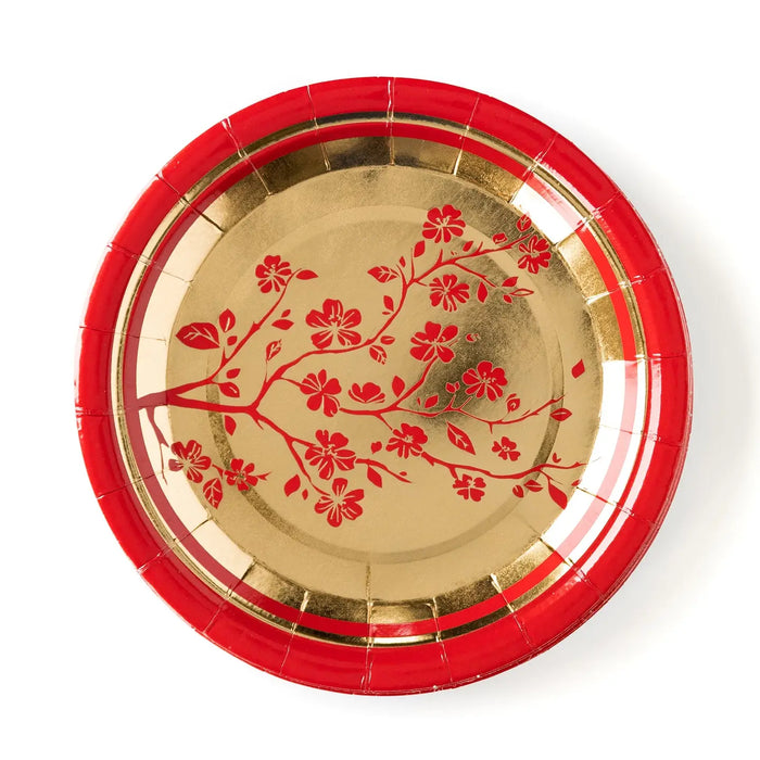 Lunar New Year Floral Dessert Plates