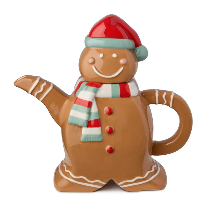 Christmas Whimsy Gingerbread Teapot