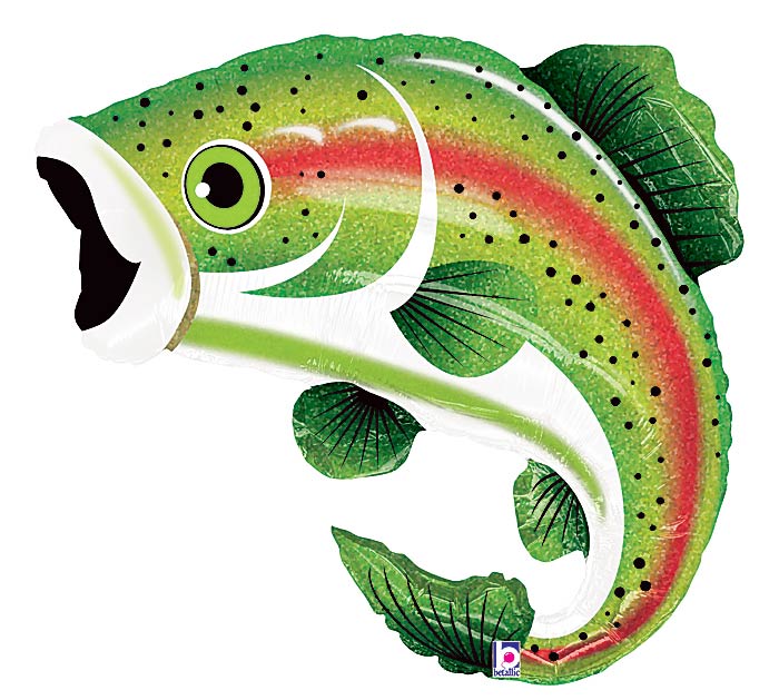 Rainbow Trout Foil Balloon - 16"