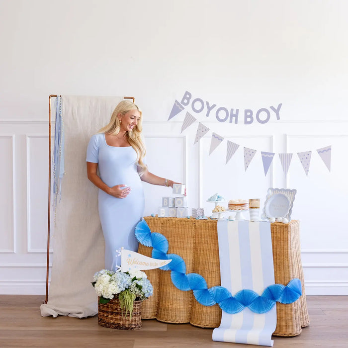 Blue Tissue Bunting Banner