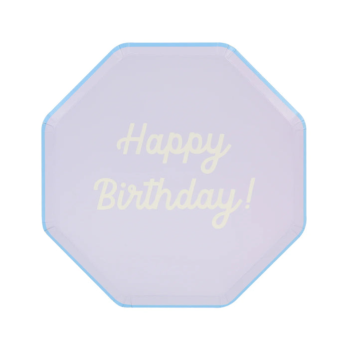 Mixed Happy Birthday Side Plates