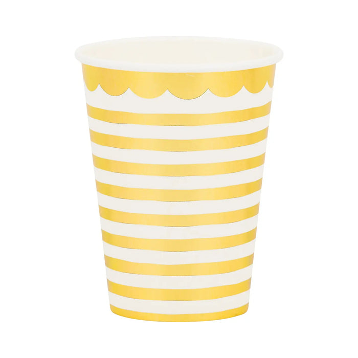 Gold Stripes Party Cups
