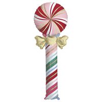 Christmas Fun Peppermint  Candy Shaped Foil Balloon