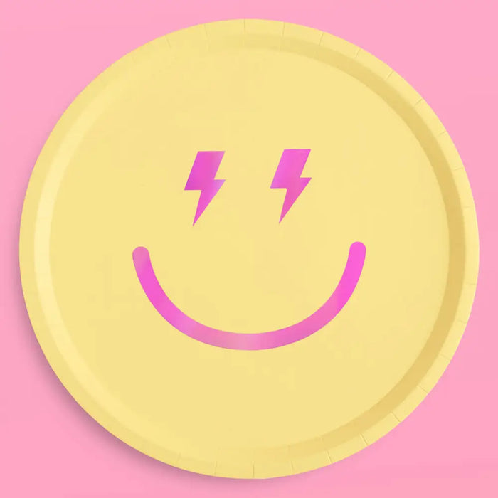 Groovy Preppy Smiley Paper Plates