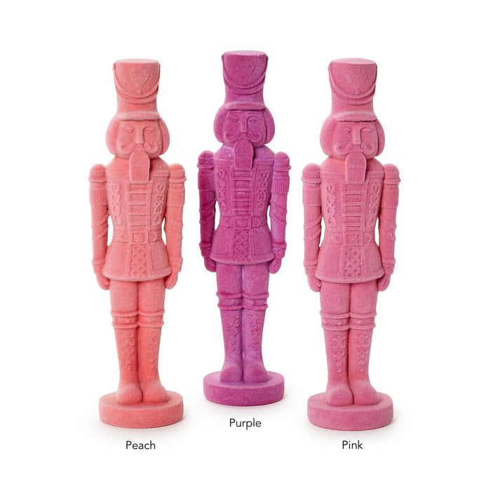 Pink Flocked Nutcracker