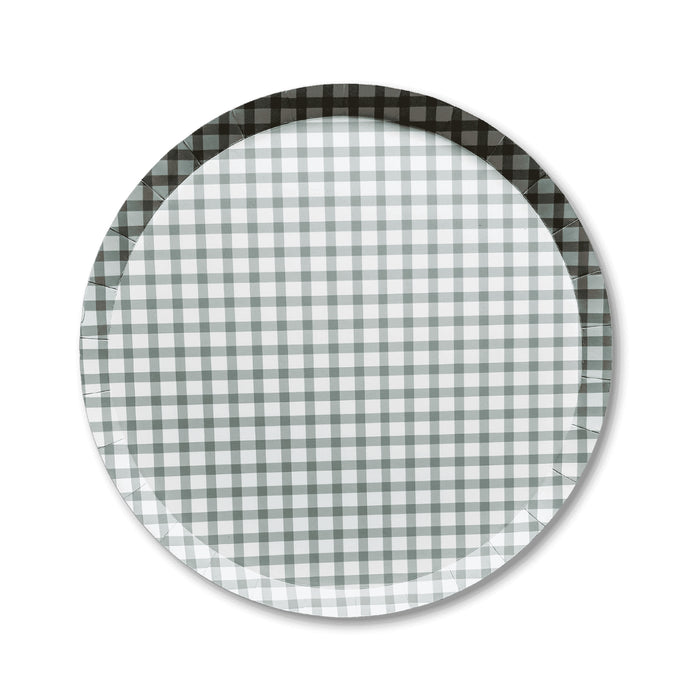 Premium Gingham Green Plate