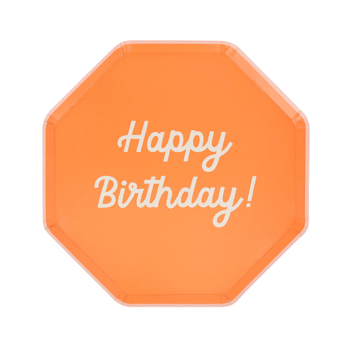 Mixed Happy Birthday Side Plates