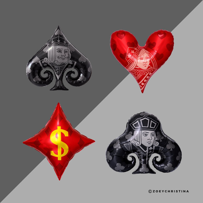 Playing Card Foil Balloon Set