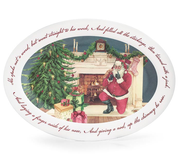 Night Before Christmas Santa Platter